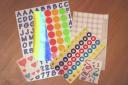 Variety of stickers