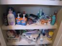 Guest shelves before