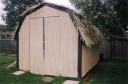 Cardboard tube tiki hut