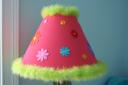 Lamp shade installed