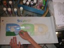 Painting with dryer sheets