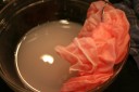 Dye absobred in scarf