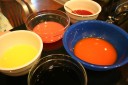 Dyes in bowls