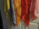 Finished dyed silk scarves