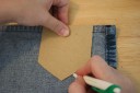 water bottle holder made from old jeans