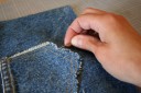 water bottle holder made from old jeans
