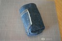 water bottle holder made from old jeans