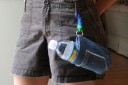 water bottle holder made from old jeans