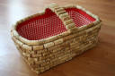 Cork covered picnic basket