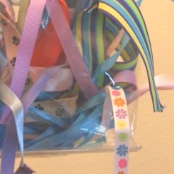 Make your own ribbon organizing tote bag