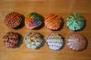 colorful swirled cupcakes