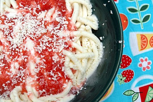 spaghetti ice cream spaghetti ice cream