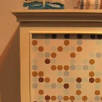 Hide clutter with contact paper