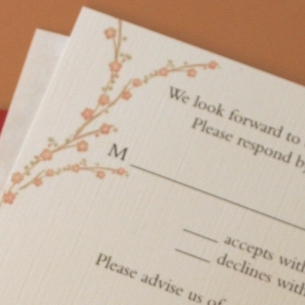 Handmade wedding invitations