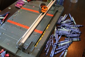 peeling crayons