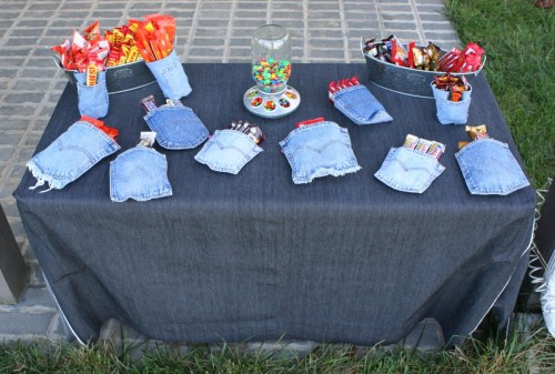 candy bar buffet table