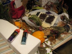 peacock centerpiece