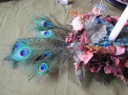peacock centerpiece