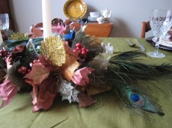 peacock centerpiece