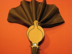 peacock napkin rings
