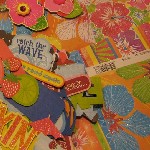 Use leftover scrapbooking supplies