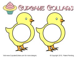 Cupcake Collar Easter chick cupcakes