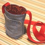 water bottle holder from old jeans