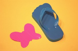 duct tape decorated flip flops