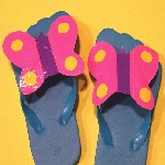 Decorative flip flops with duct tape