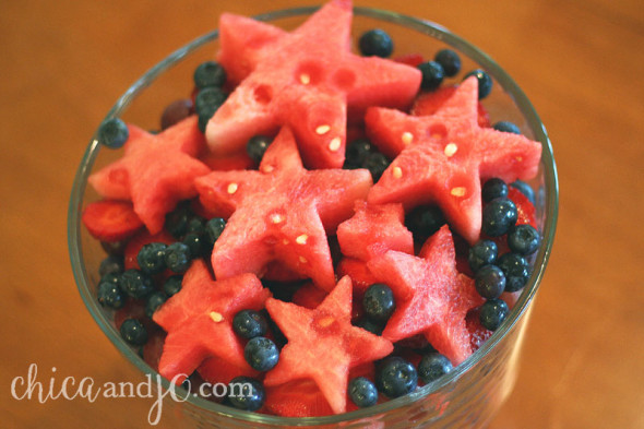 Star-shaped fruit salad