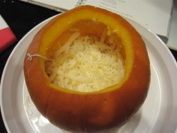 Pumpkin_Fondue baked pumpkin cheese fondue
