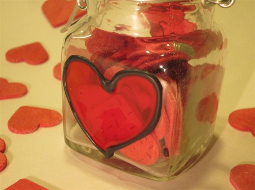Valentine's Day jar of hearts Valentine's Day jar of hearts