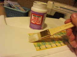 Mod Podge sewing machine case