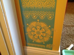 Moroccan wall stencil