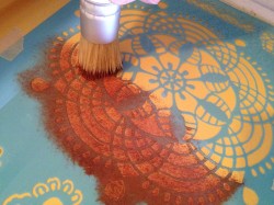 Moroccan wall stencil