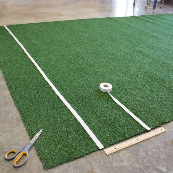 diy football field area rug