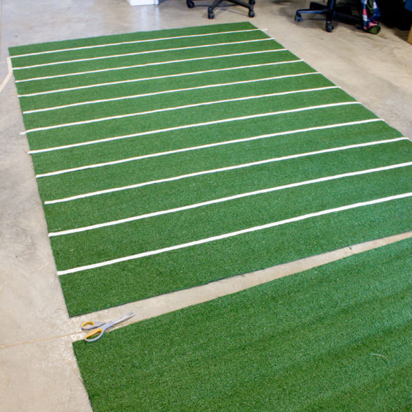 diy football field area rug