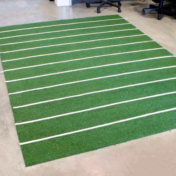 diy football field area rug