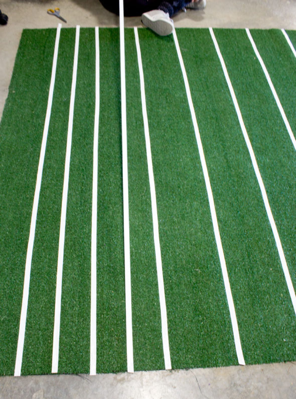 diy football field area rug