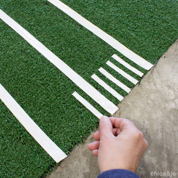 diy football field area rug