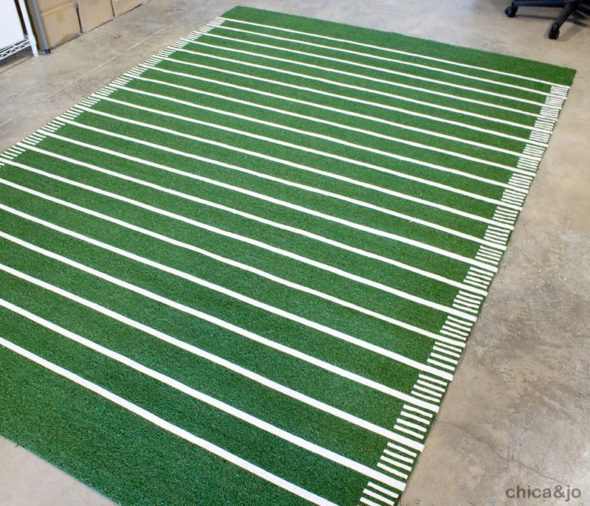 diy football field area rug