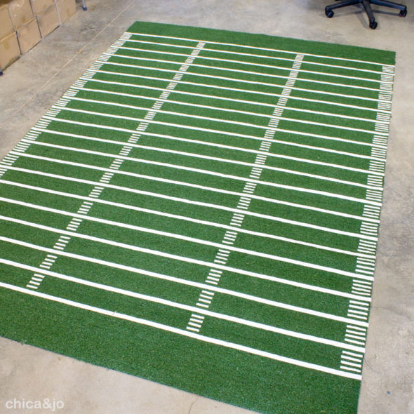 diy football field area rug