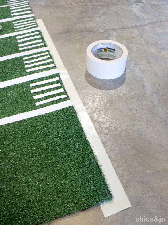 diy football field area rug