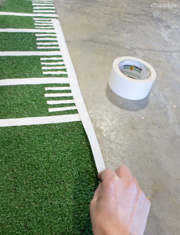 diy football field area rug