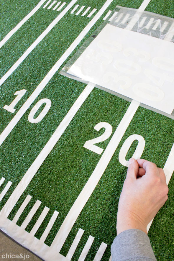 diy football field area rug