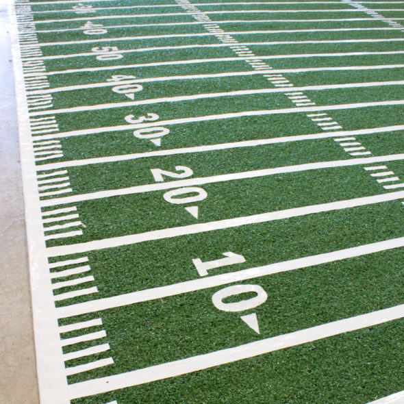 diy football field area rug