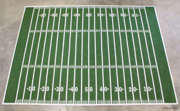 diy football field area rug