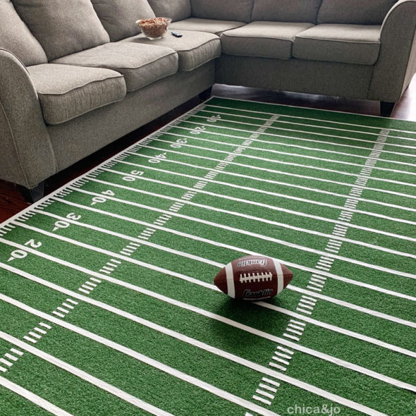 diy football field area rug