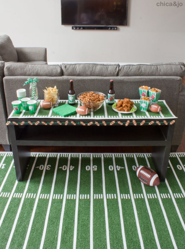 diy football field area rug