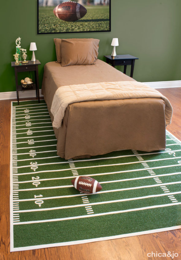 diy football field area rug